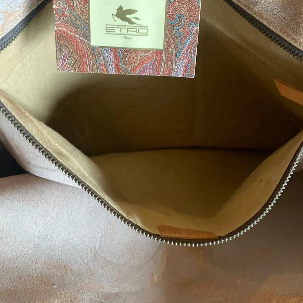 Etro Coated Canvas and Leather Bag